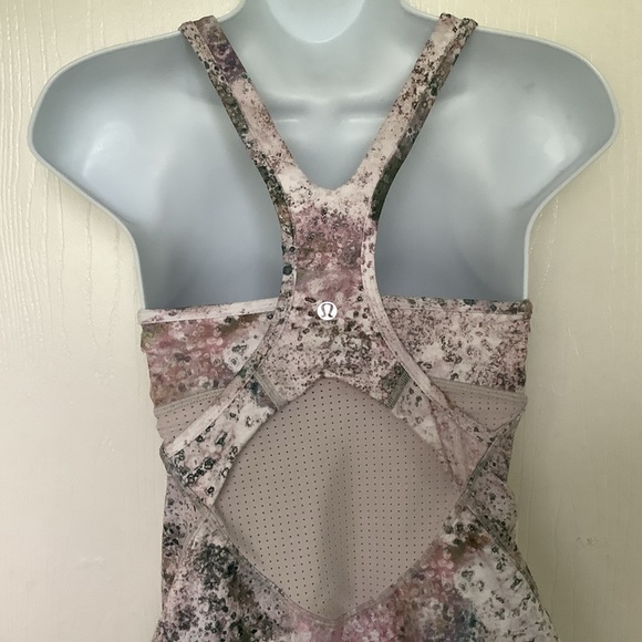 Lululemon Womens Racerback Mesh Keyhole Tank Top Built in Bra Multicolor 4 - Picture 4 of 5